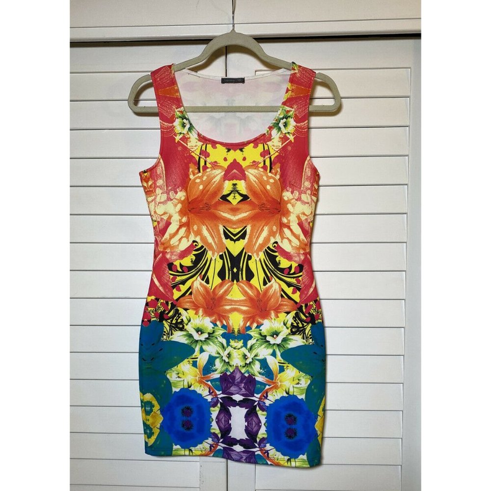 sleeveless bodycon dress Medium Floral Design